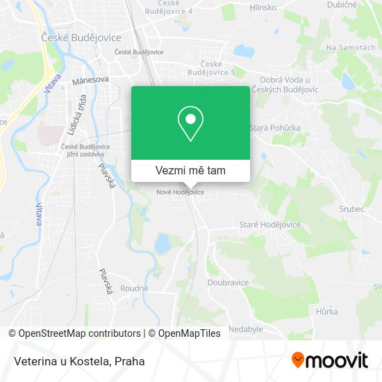 Veterina u Kostela mapa