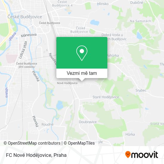 FC Nové Hodějovice mapa