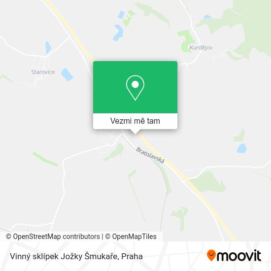 Vinný sklípek Jožky Šmukaře mapa