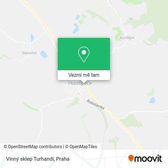 Vinný sklep Turhandl mapa