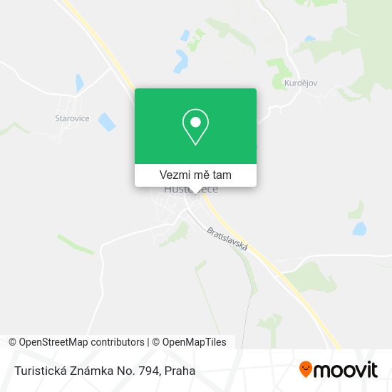 Turistická Známka No. 794 mapa
