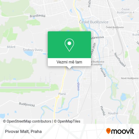 Pivovar Malt mapa