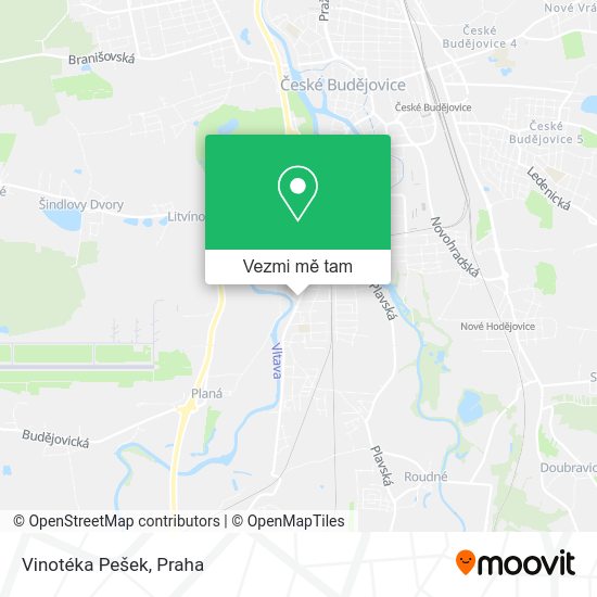 Vinotéka Pešek mapa