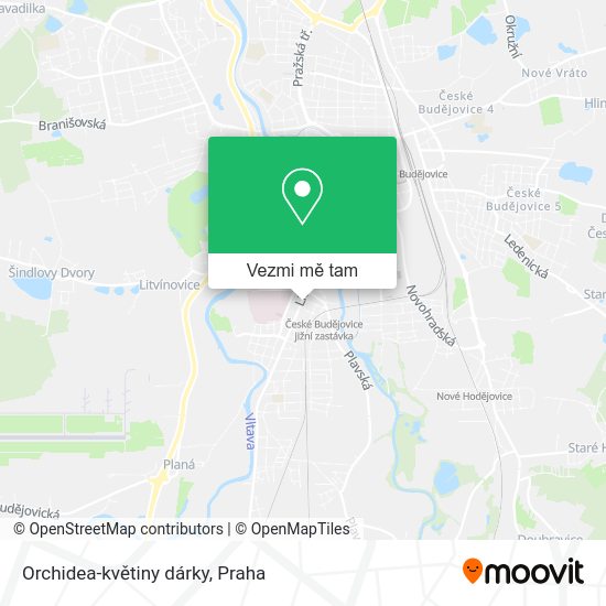 Orchidea-květiny dárky mapa