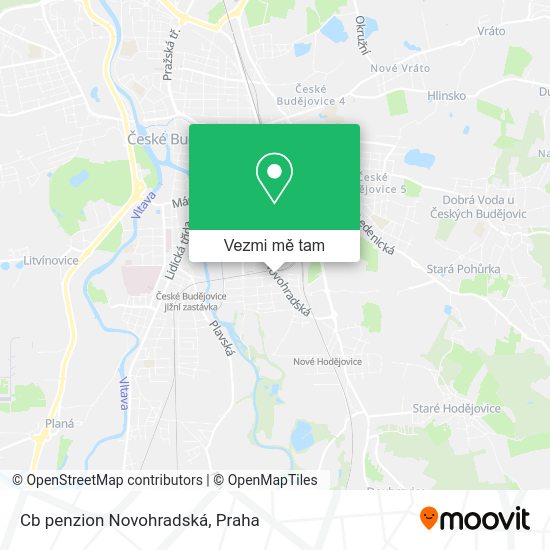 Cb penzion Novohradská mapa