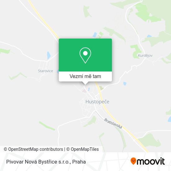 Pivovar Nová Bystřice s.r.o. mapa