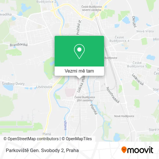 Parkoviště Gen. Svobody 2 mapa