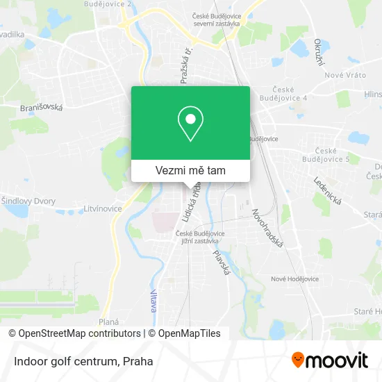 Indoor golf centrum mapa