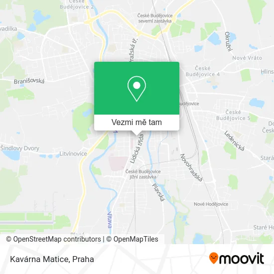 Kavárna Matice mapa