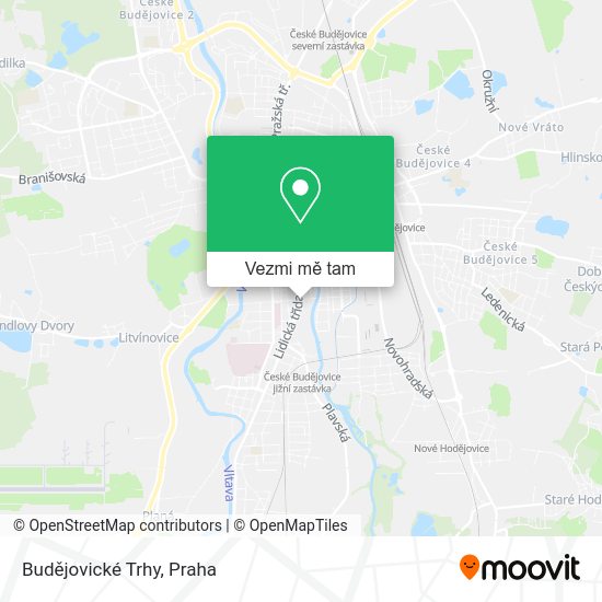 Budějovické Trhy mapa
