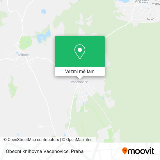 Obecní knihovna Vacenovice mapa