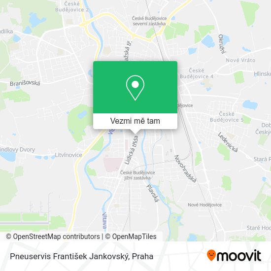 Pneuservis František Jankovský mapa