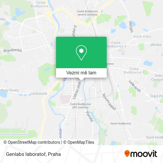 Genlabs laboratoř mapa