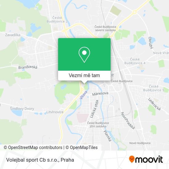 Volejbal sport Cb s.r.o. mapa