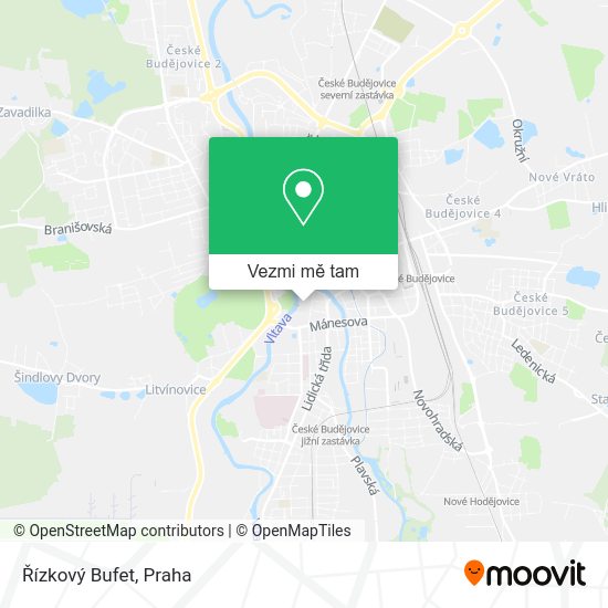 Řízkový Bufet mapa