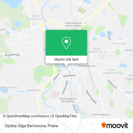 Optika Olga Bartonova mapa