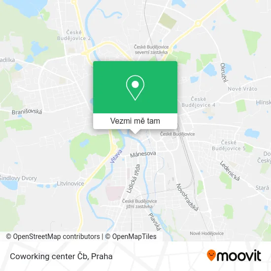 Coworking center Čb mapa