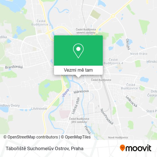 Tábořiště Suchomelův Ostrov mapa
