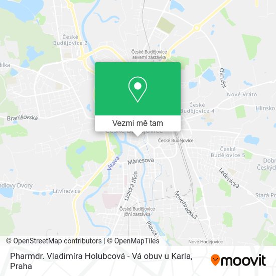 Pharmdr. Vladimíra Holubcová - Vá obuv u Karla mapa