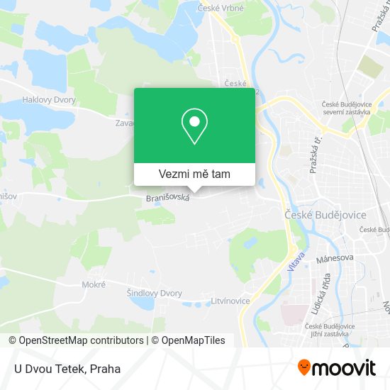 U Dvou Tetek mapa