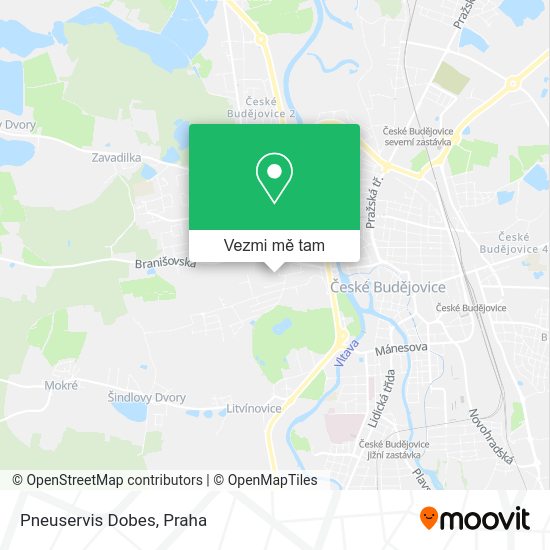 Pneuservis Dobes mapa