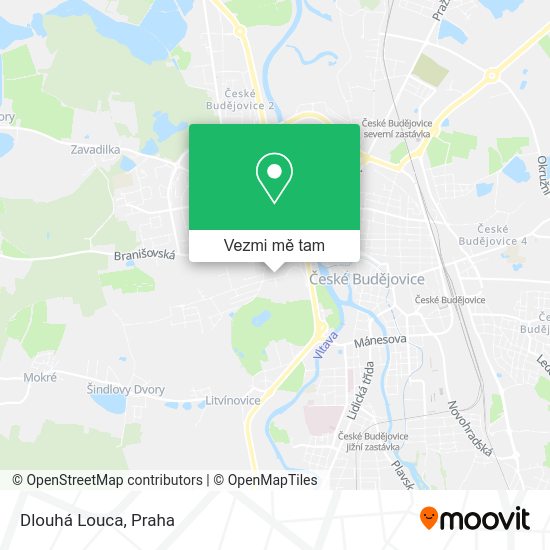 Dlouhá Louca mapa