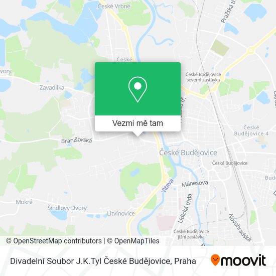 Divadelní Soubor J.K.Tyl České Budějovice mapa