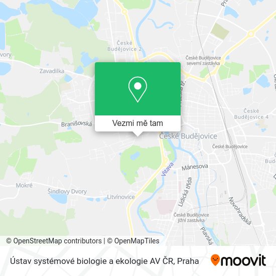 Ústav systémové biologie a ekologie AV ČR mapa