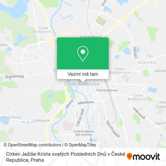 Církev Ježíše Krista svatých Posledních Dnů v České Republice mapa