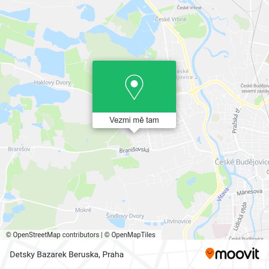 Detsky Bazarek Beruska mapa