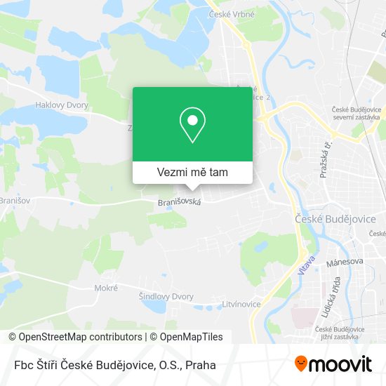 Fbc Štíři České Budějovice, O.S. mapa