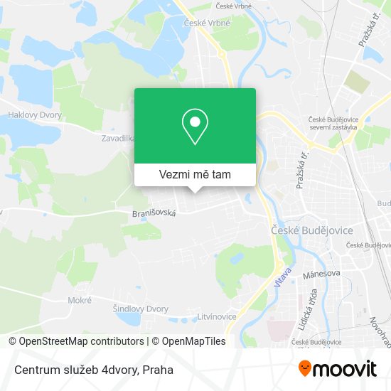 Centrum služeb 4dvory mapa