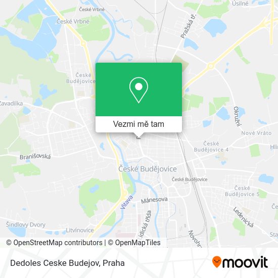 Dedoles Ceske Budejov mapa