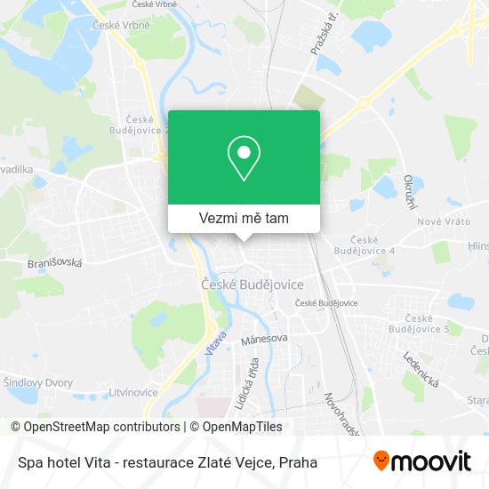 Spa hotel Vita - restaurace Zlaté Vejce mapa