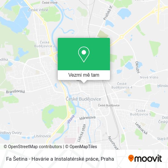 Fa Šetina - Havárie a Instalatérské práce mapa