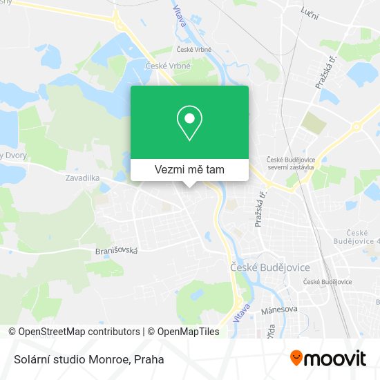 Solární studio Monroe mapa