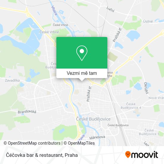 Čéčovka bar & restaurant mapa