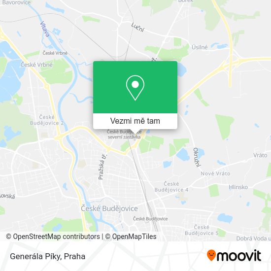 Generála Píky mapa