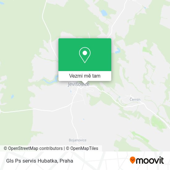 Gls Ps servis Hubatka mapa