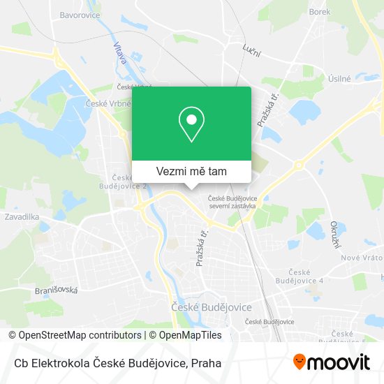 Cb Elektrokola České Budějovice mapa