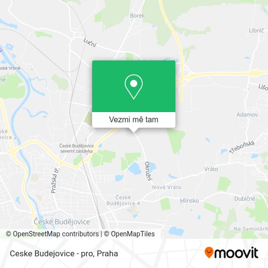 Ceske Budejovice - pro mapa
