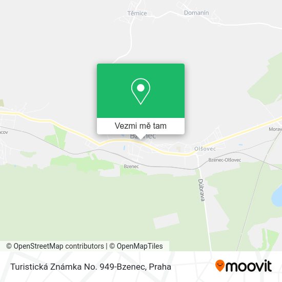 Turistická Známka No. 949-Bzenec mapa