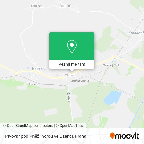 Pivovar pod Kněží horou ve Bzenci mapa