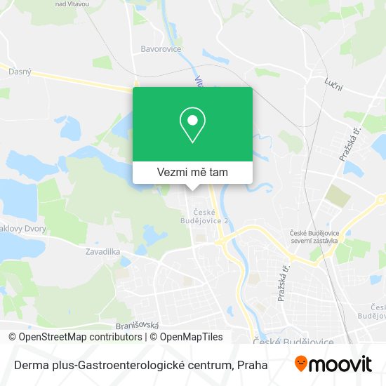 Derma plus-Gastroenterologické centrum mapa