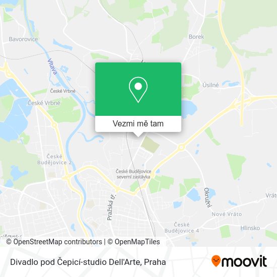 Divadlo pod Čepicí-studio Dell'Arte mapa