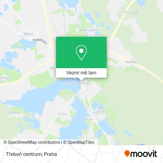 Třeboň centrum mapa