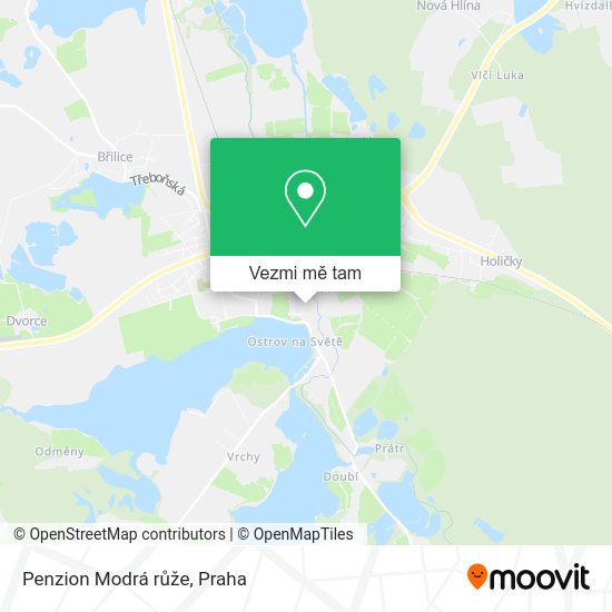Penzion Modrá růže mapa