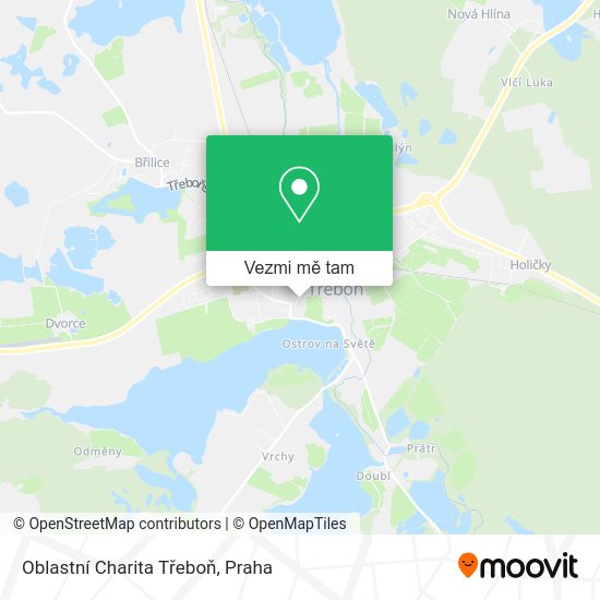 Oblastní Charita Třeboň mapa