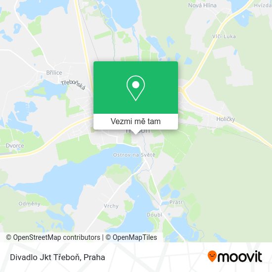Divadlo Jkt Třeboň mapa