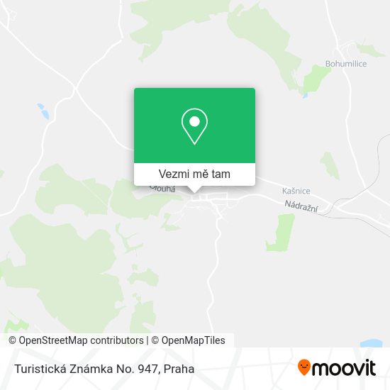 Turistická Známka No. 947 mapa